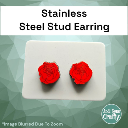 Rose - Character Stainless Steel Stud Earring