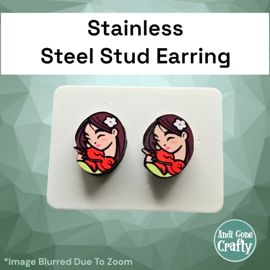 Mulan - Character Stainless Steel Stud Earring