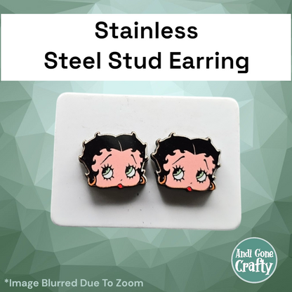 Betty Boop - Stainless Steel Stud Earring