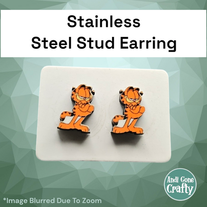 Garfield - Stainless Steel Stud Earring