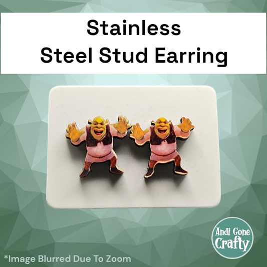 Shrek - Stainless Steel Stud Earring