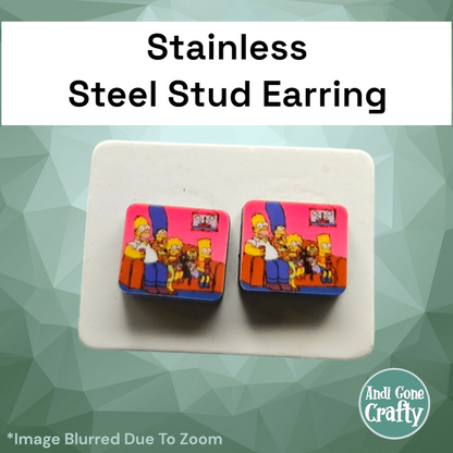 Simpson - Stainless Steel Stud Earring