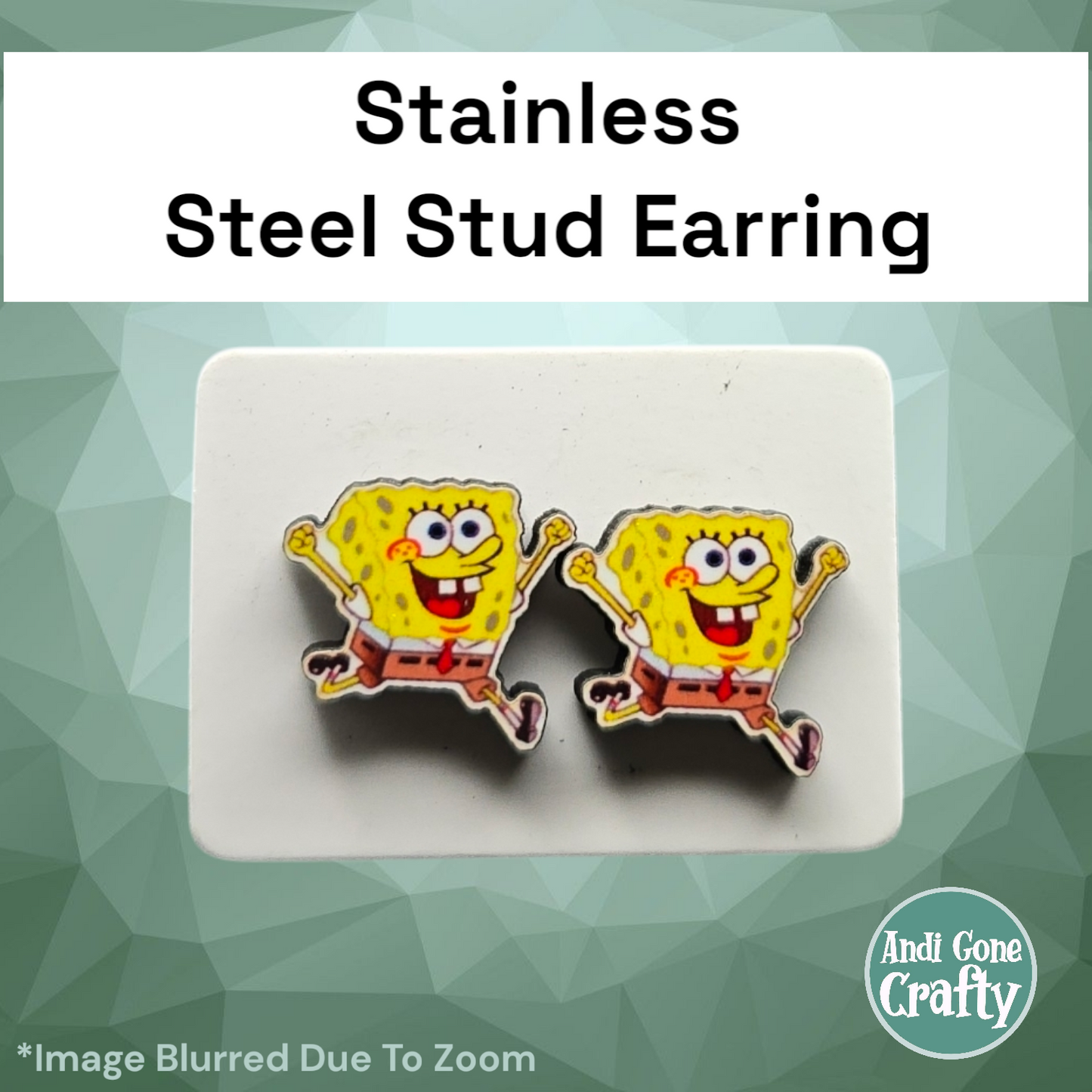 Sponge - Stainless Steel Stud Earring