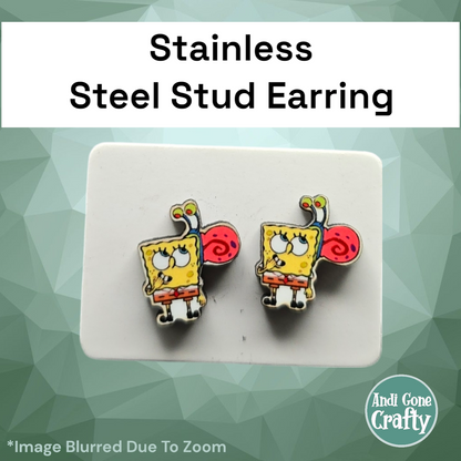 Sponge - Stainless Steel Stud Earring