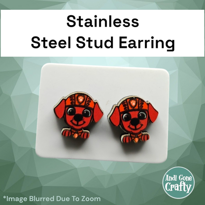 Paw - Stainless Steel Stud Earring