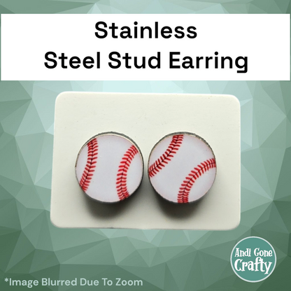 Sports Balls - Stainless Steel Stud Earring