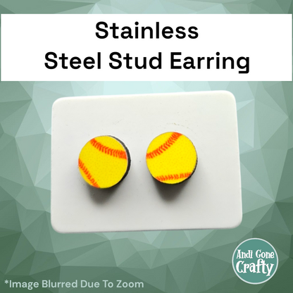 Sports Balls - Stainless Steel Stud Earring