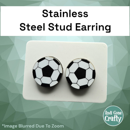 Sports Balls - Stainless Steel Stud Earring