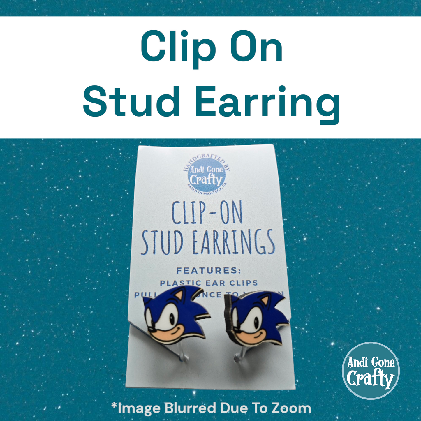 Clip On Earring - Sonic