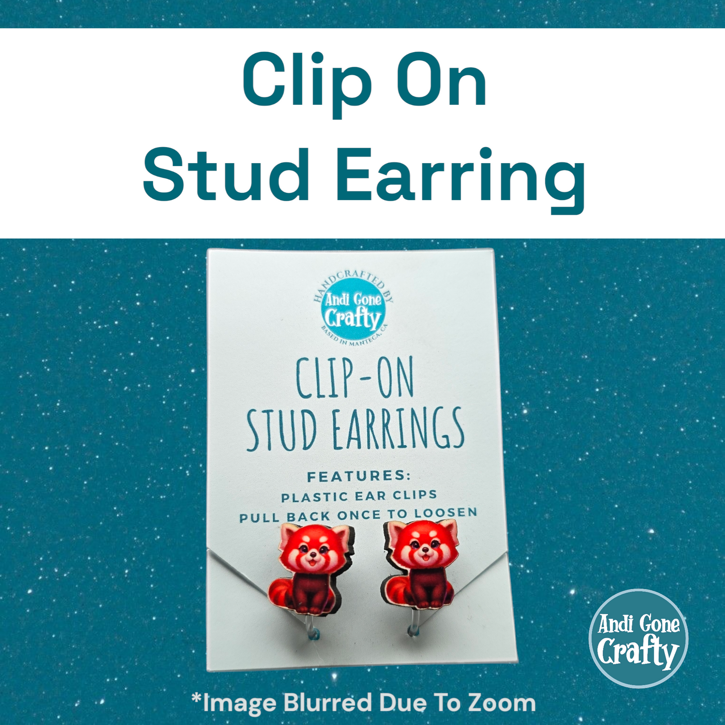 Red Panda - Clip On Earring