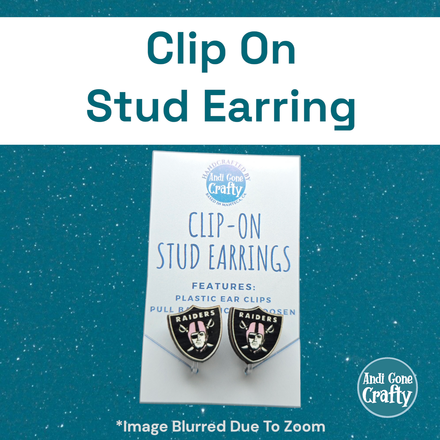 Clip On Earring - Raiders