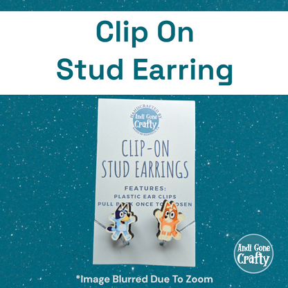 Clip On Earring - Blue Dog Kids