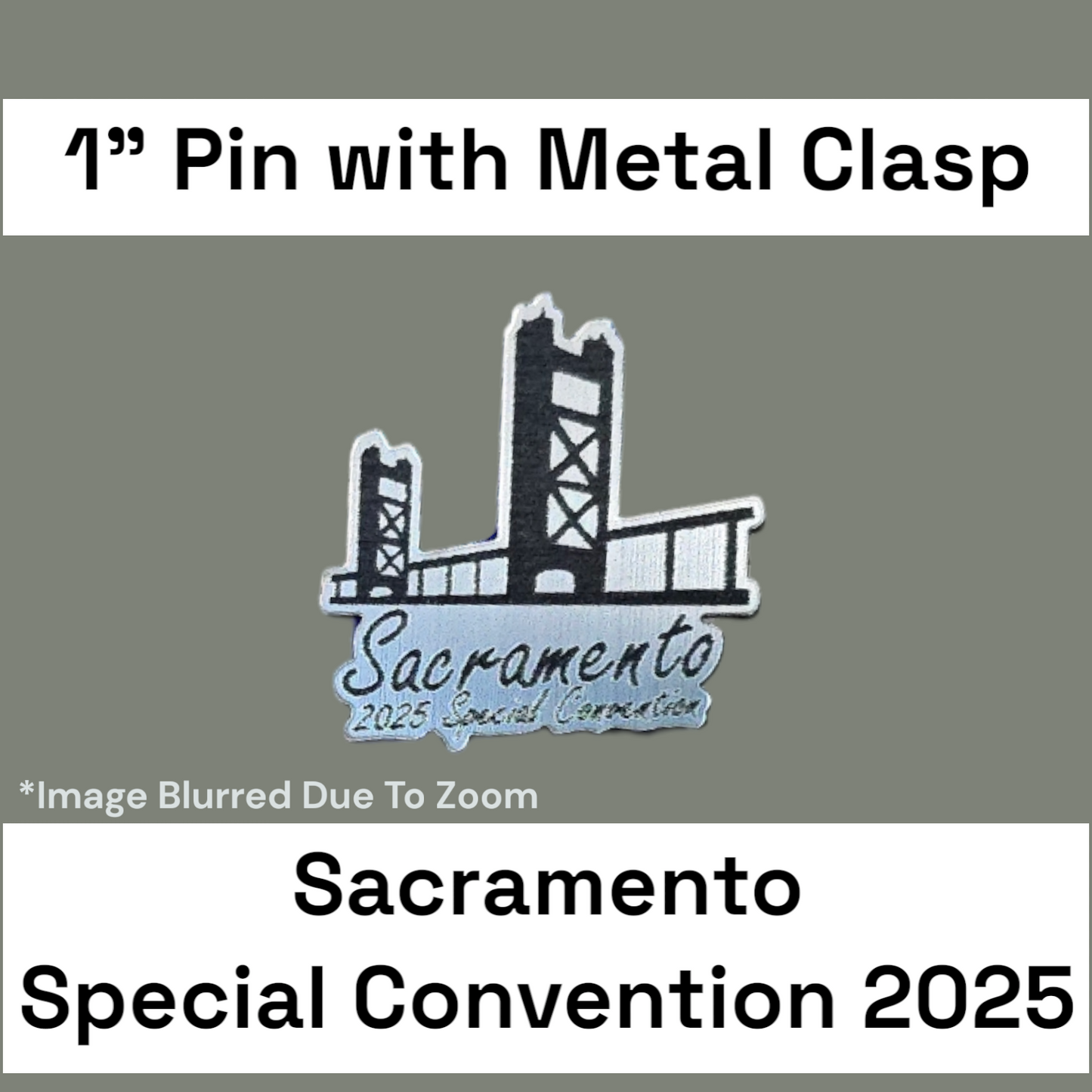 Silver Metal Acrylic- Bridge/City - United States Sacramento (California) - 2025 Special Convention of Jehovah's Witnesses - JW Gifts and Souvenirs