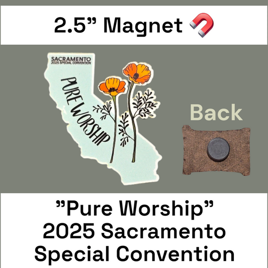 CA State with Poppies Magnet - 2025 Special Convention of Jehovah's Witnesses - JW Gifts and Souvenirs