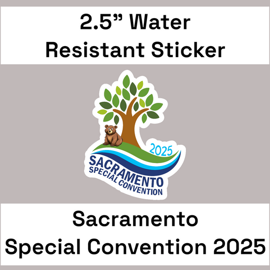 2.5" Sacramento Special Convention Tree Bear - Water Resistant Stickers