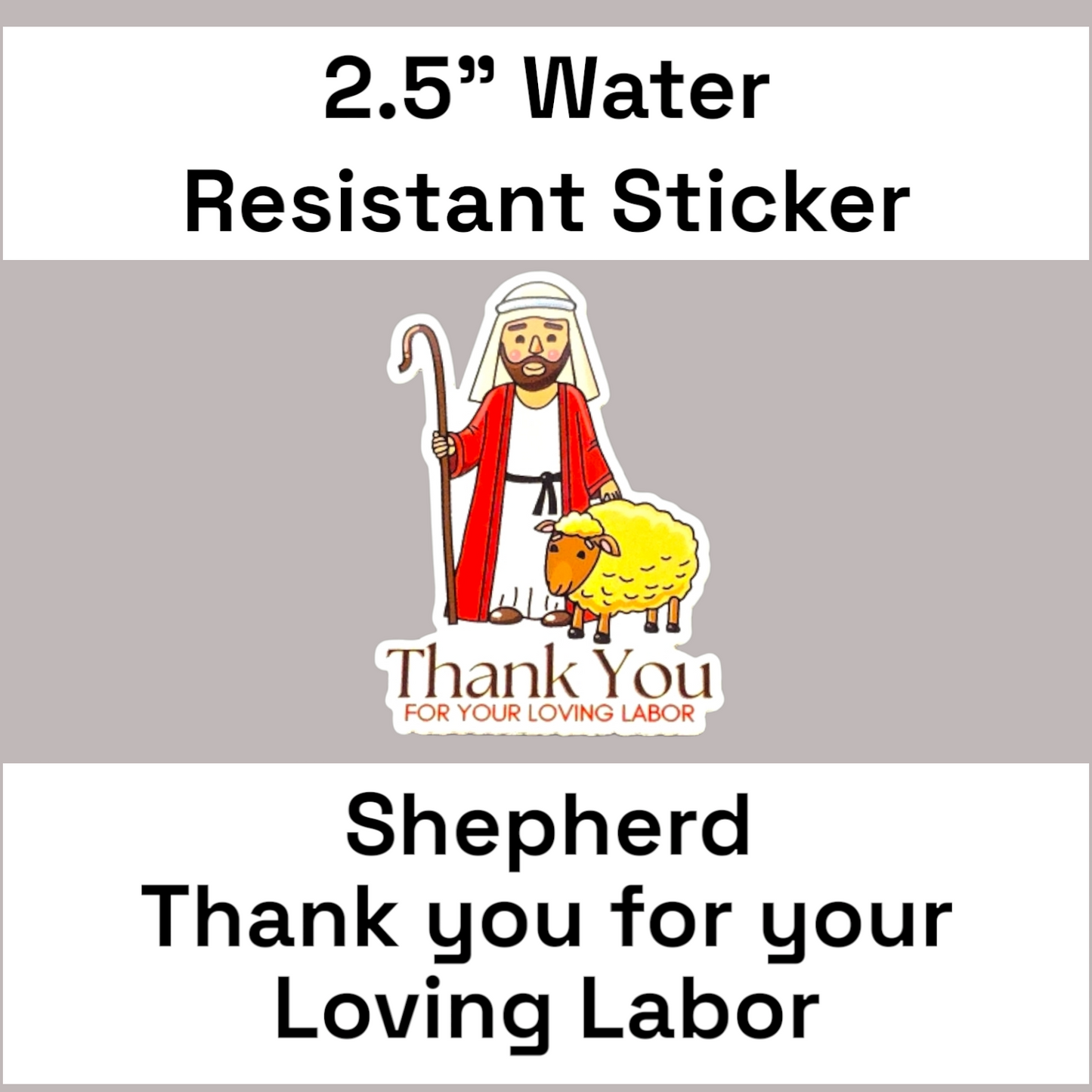 2.5" Shepherd- Water Resistant Stickers