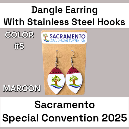 Two Tone Dangle Earrings - 2025 Sacramento Special Convention - Stainless Steel Hooks