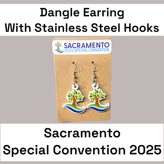 Tree Dangle Earrings - 2025 Sacramento Special Convention - Stainless Steel Hooks