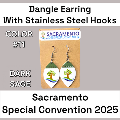 Two Tone Dangle Earrings - 2025 Sacramento Special Convention - Stainless Steel Hooks