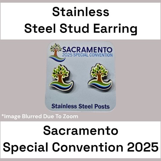 Tree Stud Earrings - 2025 Sacramento Special Convention - Stainless Steel Hooks