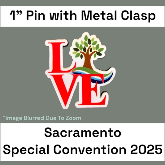 Tree Logo With LOVE - United States Sacramento (California) - 2025 Special Convention of Jehovah's Witnesses - JW Gifts and Souvenirs