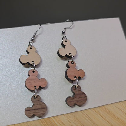 Wood MM Tier Earrings