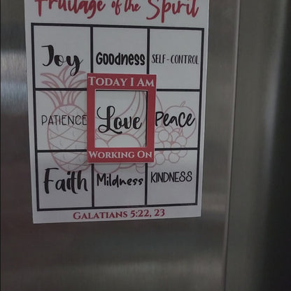 JW - 3x4in Fruitage of the Spirit Fridge Magnet - Grid