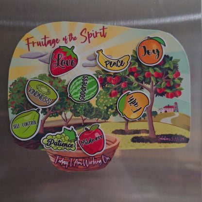 JW - 5.5x4.5 Fruitage of the Spirit Fridge Magnet - Orchard